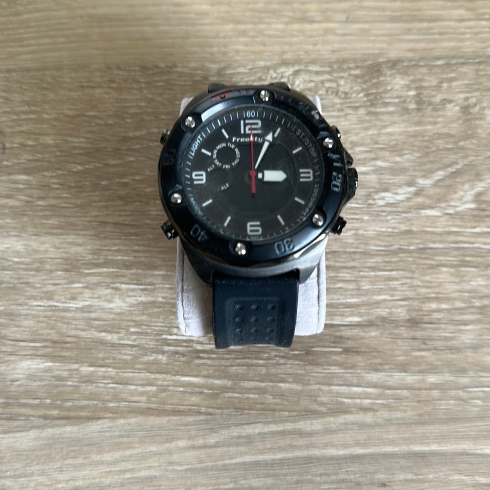 Black wrist watch